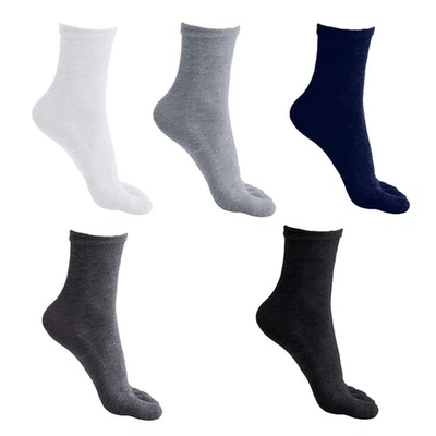 Mens Five Fingers Soft Polyester Cotton Ankle Toe Socks Solid Color Breathable - Bild 1 von 4