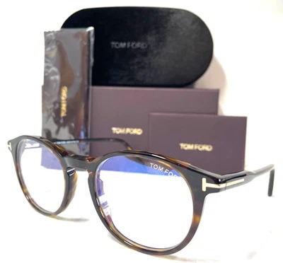 NUEVAS GAFAS AUTÉNTICAS TOM FORD TF5823-H-B 052 HABANA ORO/BISAGRA DE RESORTE 50-20 Foto 1 de 4