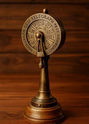 Telégrafo de habitación marino funcionando náutico 7 pulgadas hermoso motor de barco de latón antiguo Foto 1 de 3