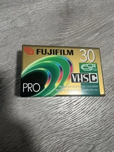 New Fuji Film Pro VHS-C Camcorder Video Cassette Tape TC-30 - Picture 1 of 2