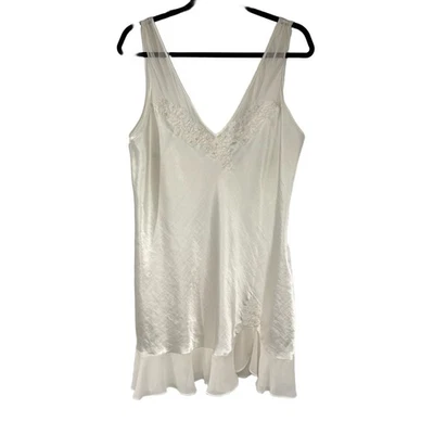 Vestido Oscar De La Renta Sin Mangas Para Mujer 1X Blanco Bordado Encaje Elegante Foto 1 de 4