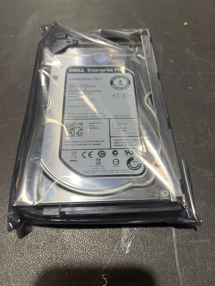 DRMYH_SC280 Dell 4TB 7.2K RPM 6GB/s 3.5" SAS HDD w/ Dell SC280 tray - Image 1 of 1