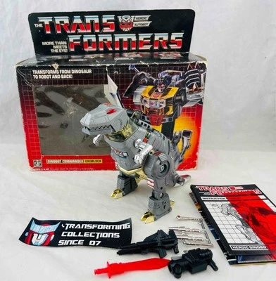 Transformers Original G1 1984 Dinobot Grimlock Complete w/ TM Box - Image 1 of 4
