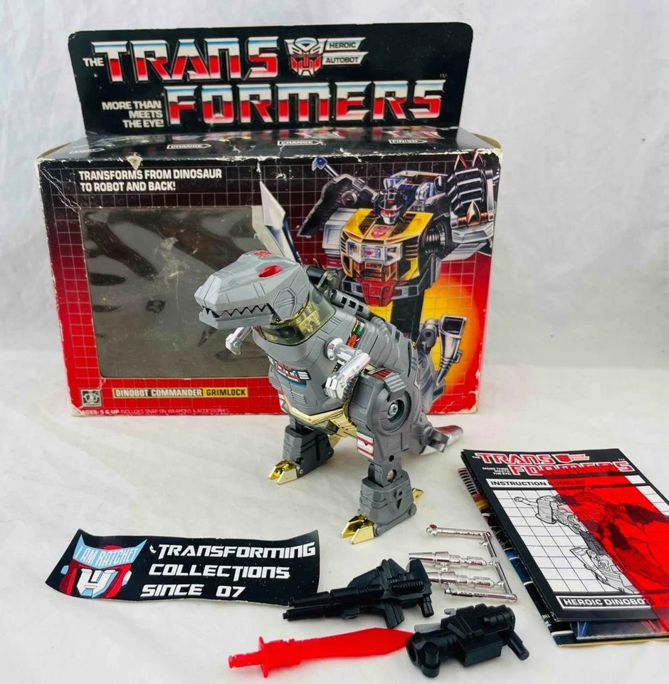 Transformers Original G1 1984 Dinobot Grimlock Complete w/ TM Box - Image 1 of 4