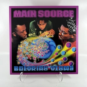 Main Source - Breaking Atoms Vinyl Blue Color Variant Signed By Large Professor - Picture 1 of 5