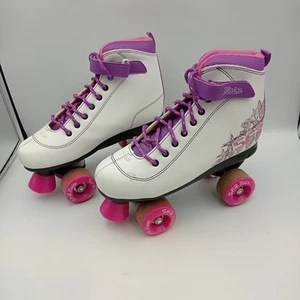 Pattini a rotelle SFR Vision Quad taglia 6 UK bianco e rosa - Foto 1 di 12