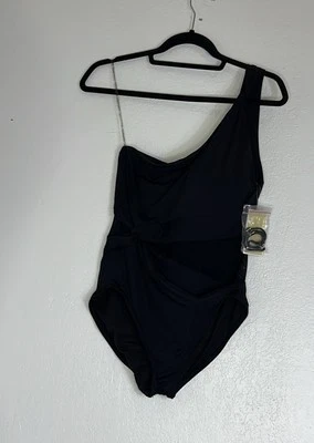 Maiô michael kors um ombro 12 preto novo com etiquetas  - Imagem 1 de 4