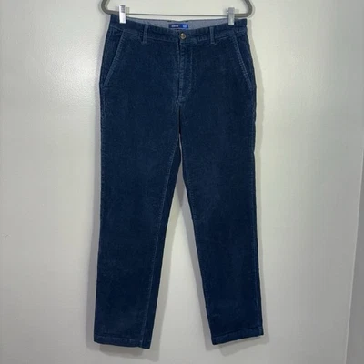Pantalones de pana IZOD para hombre 32x32 (30 1/2) azul marino deportivo flexible núcleo clásico preppy Foto 1 de 3