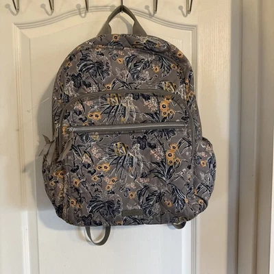 Vera Bradley Quilted Campus Laptop Backpack Gray, Yellow, White, And Blue - Image 1 of 4