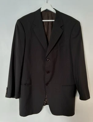 Traje ARMANI COLLEZIONI BARNEYS NEW YORK Y2K Marrón Rayas 3 Botones 42 R Foto 1 de 4