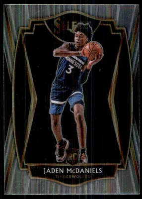 2020-21 Panini Select Jaden McDaniels RC Minnesota Timberwolves #197 - Image 1 of 2