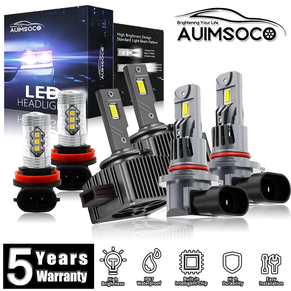 Kit faros LED bombillas luz antiniebla haz alto bajo para Volkswagen Phaeton 2004-2006 Foto 1 de 4