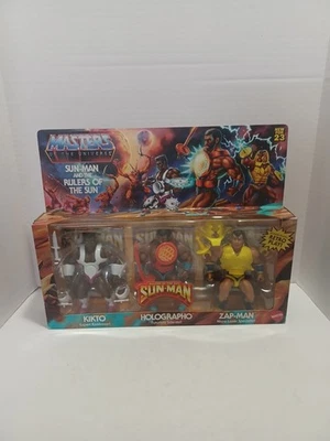 Conjunto de bonecos de ação Mattel Masters of the Universe Sun-Man and Rulers of the Sun - Imagem 1 de 4