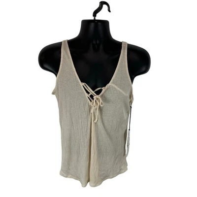 Alo Yoga Interlace Tank Rich Sand Size Large NEW W Small Spot Foto 1 de 4