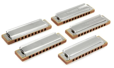 Hohner Marine Band 1896 5-piece Harmonica Set with Case - Keys of G, A, C, D, E - Image 1 of 4