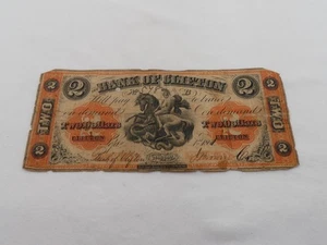 1861 Bank of Clifton $2.00 Banknote ZG-27 - Picture 1 of 7