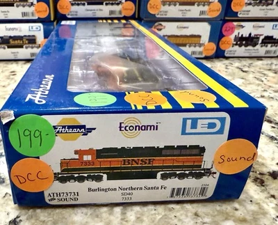 Athearn RTR HO Scale EMD SD40 BNSF #7333 LED/DCC/SOUND/NIB - Image 1 of 4