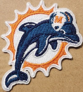 Miami Dolphins Logo 1997-2012 gestickt Bügelbild Patch - Bild 1 von 1