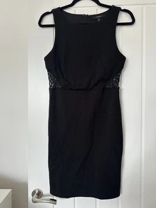 Forever 21 Black Lace Cut Out Mini Dress Size Medium - Picture 1 of 3