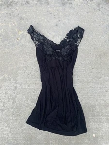 Vintage 00’s Fredericks Of Hollywood Whimsical Goth Tank Top Fits M/L Y2k - Picture 1 of 4
