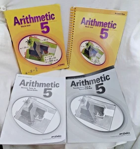 Abeka Arithmetic 5: Worktext*, Quiz, Test, & Speed Drills* And Teacher Key Set - Picture 1 of 5