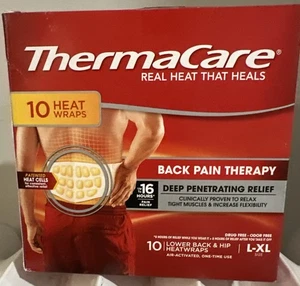 ThermaCare Back Pain Therapy Heat Wraps L-XL, 10 Count – Lower Back & Hip - Picture 1 of 4