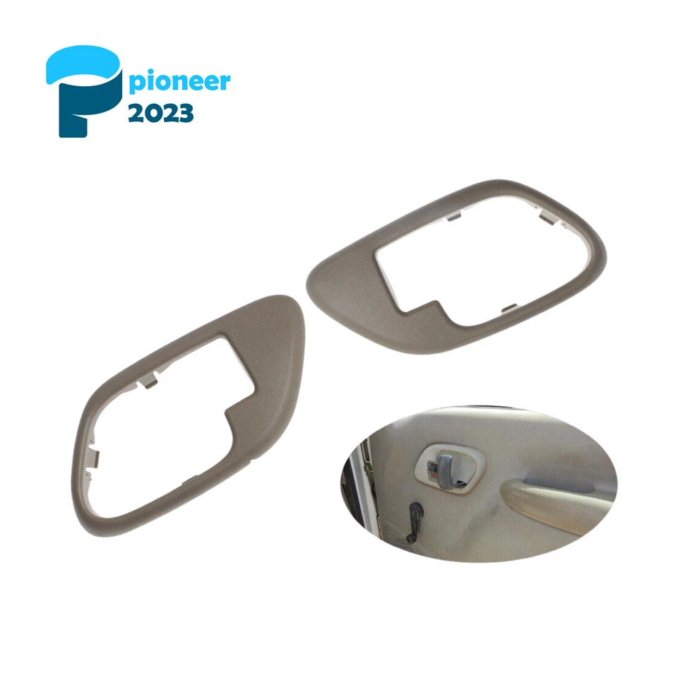 Paquete de 2 manijas de puerta interior marrón bisel diestro y derecho aptas para camioneta GMC C3500 Foto 1 de 4