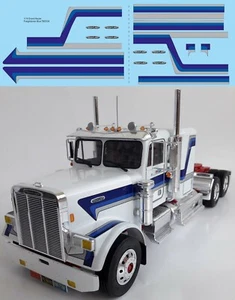 1/14 Decals per Grand Hauler Tamiya Blue strips Freightliner  TBD534 - Foto 1 di 1