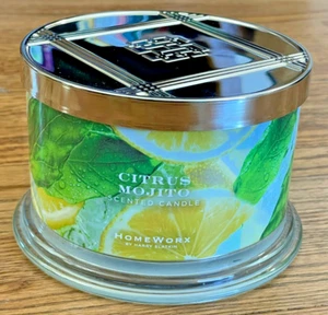 NEW! HOMEWORX by Harry Slatkin Citrus Mojito 18oz 4-wick Scented Candle - Picture 1 of 5