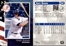 Andy Brown 2002 MultiAd Tampa Yankees #7 Card *AutographDen*