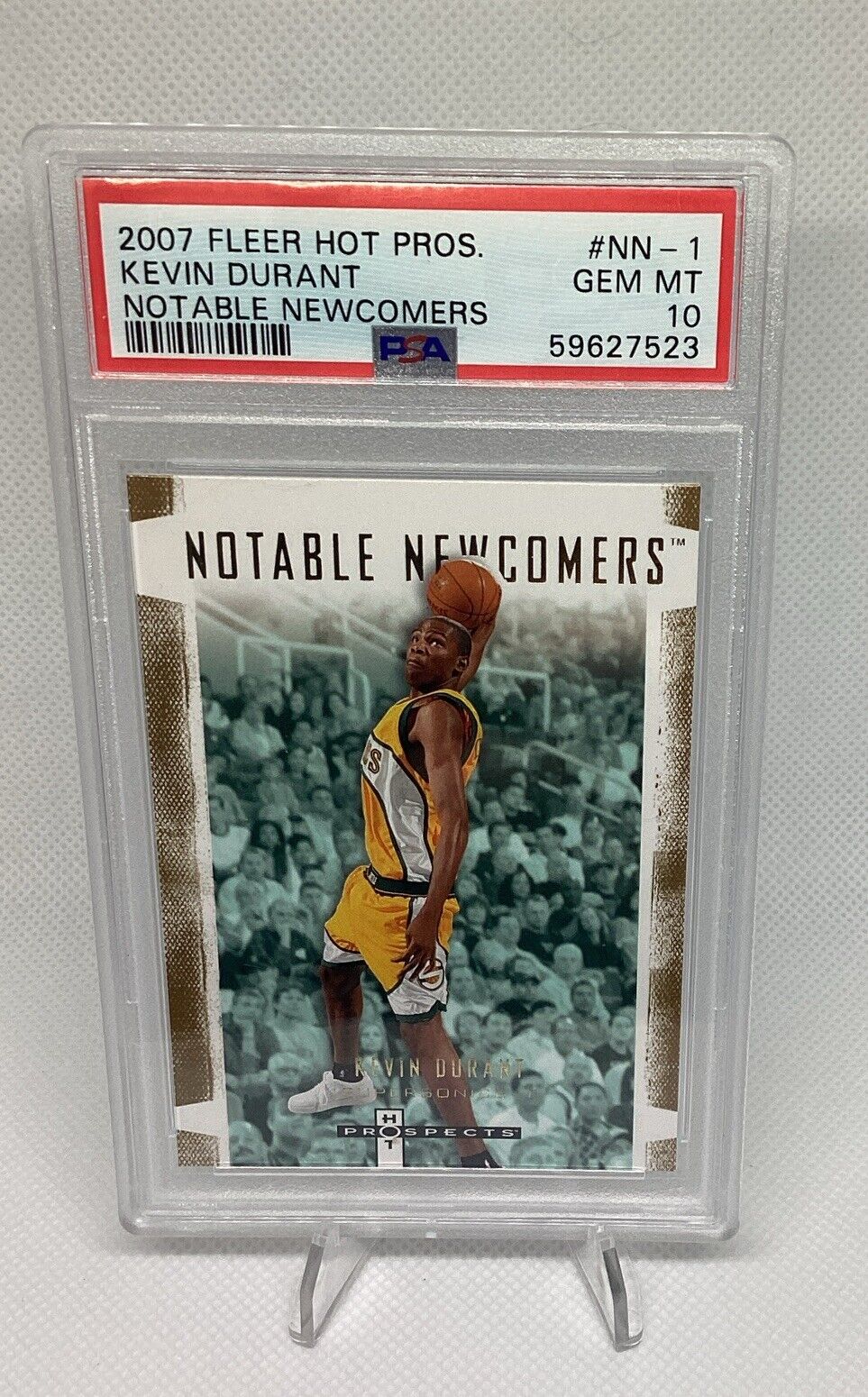 Kevin Durant 2007-08 Fleer Hot Prospects Notable Newcomers PSA 10 Rookie RC!