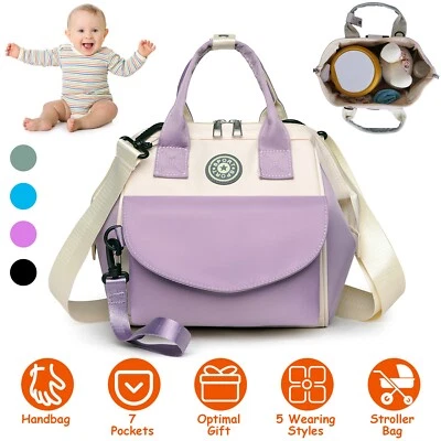 Bolso de Pañales Mamá Bebé Mochila Bolso Cambiador de Pañales de Maternidad con 6 Bolsillos Bolso de Mano Foto 1 de 4