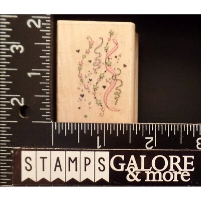 SELLOS DE GOMA HERO ARTS D366 CORAZÓN Y ESTRELLA SERPENTINAS FIESTA DE CUMPLEAÑOS #620 Foto 1 de 2