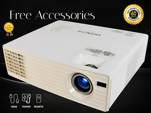 DLP Portable Projector 2500 Lumens for Home Theater Games 3D 1080p HDMI w/Remote - Picture 1 of 11