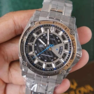 RARE BULOVA Precisionist Champlain Titanium Ref. 96B132 Quartz Men Watch Swiss - Picture 1 of 5