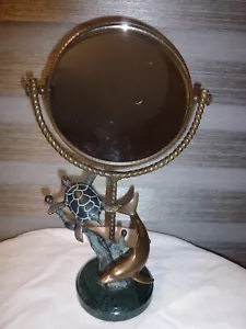 SPI Brass Dolphin & Turtle Mirror - Picture 1 of 5