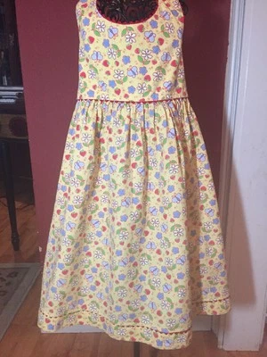 Chez Ami Boutique Girls Sz. 5 Seersucker Halter Dress Sister Sz. 2 - Image 1 of 4