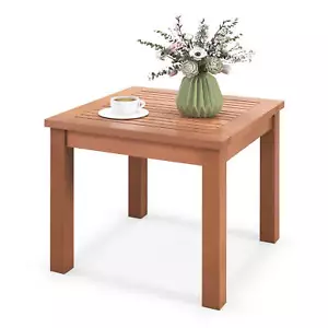 Outdoor Adirondack Side Table 18" Square End Table with Slatted Tabletop - Picture 1 of 10