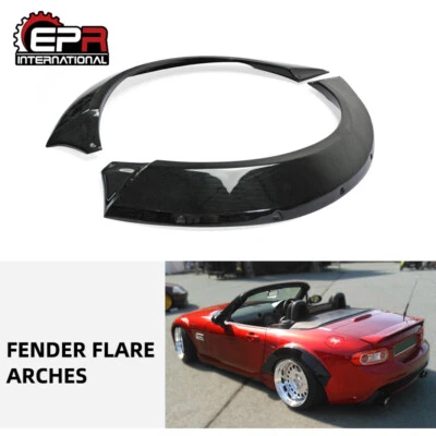 For Mazda MX5 NC Miata Rear Fender Wheel Flares Arch Trim FRP Unpainted 2pcs  - Image 1 of 4