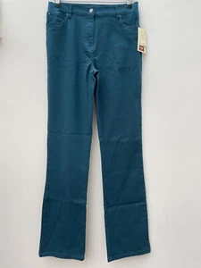NEU COTTON TRADERS Gr. 12 Magic Bootcut-Damenjeans W30 L33 Stretch türkis Pfau - Bild 1 von 5