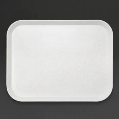 Kristallon Fibreglass Service Tray in Granite with Smooth Surface - 457x356mm