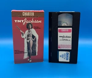 TNT Jackson (1974) Charter Ent. VHS, Jean Bell Chiquito Blaxploitation Rated R - Picture 1 of 3