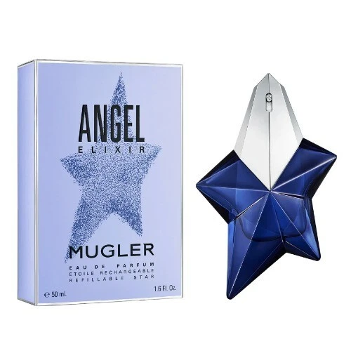Angel Elixir by Mugler 1,6/1,7 oz 50 ml Eau de Parfum spray recarregável feminino novo em folha - Imagem 1 de 1