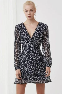 KEEPSAKE THE LABEL Black White DRESS Size L Aus 12 NWT Long Sleeve Cottagecore - Picture 1 of 7