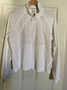 Calia by Carrie Underwood weiße Nylonjacke mit Reißverschluss Größe M - Bild 1 von 7
