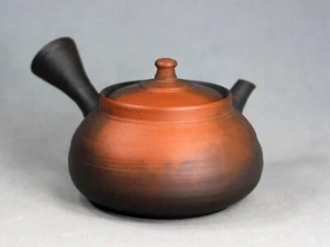 Tokoname Hand-made Yohen Teapot Kyusu by Fugetsu, #fugetu059 : D100*H73mm, 250ml - Picture 1 of 10