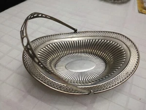 De colección Webster Sterling CESTA CUENCO CON ASA Reticulado 2' x 7" x 5" Trasero. - Imagen 1 de 4