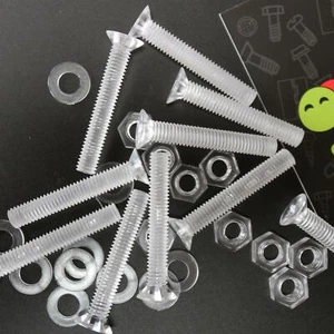 20x Tuercas y pernos de tornillo avellanados plástico transparente acrílico M6x 40 mm - Imagen 1 de 6