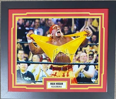 Foto firmada por Hulk Hogan autografiada enmarcada 16x20 autenticada por JSA 6 Foto 1 de 2