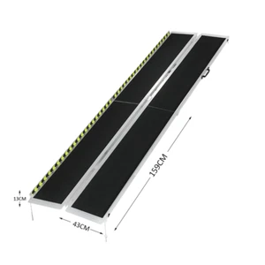 6/7/8/10 ft Non-Skid Foldable Mobility Wheelchair Aluminum Ramp For Step 2 Folds - Picture 1 of 23